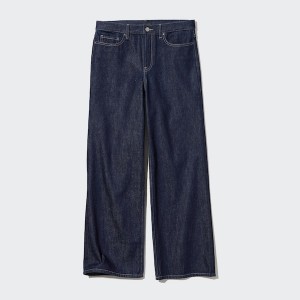 Uniqlo Baggy Jeans Dame Marineblå | 3725-TYVNL