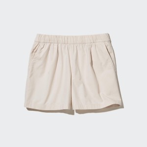 Uniqlo Bomull Easy Shorts Dame Hvite | 0186-WOAGZ