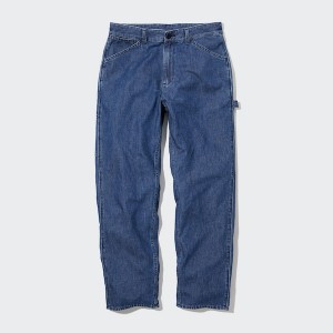 Uniqlo Denim Arbeids Jeans Herre Hvite | 9302-YODXB