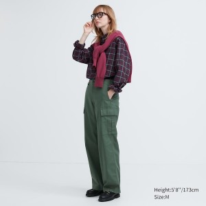 Uniqlo Extra Fine Bomull Broadcloth Checked Long-Sleeve Skjorte Dame Burgunder | 3259-IUTGQ