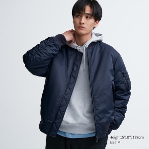 Uniqlo MA-1 Blouson jackets Herre Marineblå | ITMAOU-160