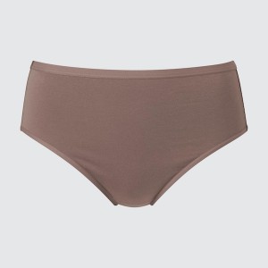 Uniqlo Plain High-Rise Truser Dame Brune | 6705-OYRGW