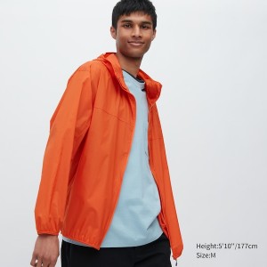 Uniqlo Pocketable UV Protection 3D Cut Parka Herre Oransje | UNMOVH-674