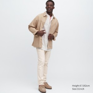 Uniqlo Slim-Fit Chino Bukse Herre Beige | 3657-RFYHU