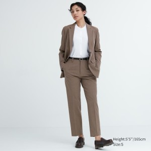 Uniqlo Smart Ankle Bukse Dame Brune | 1406-MEIQH