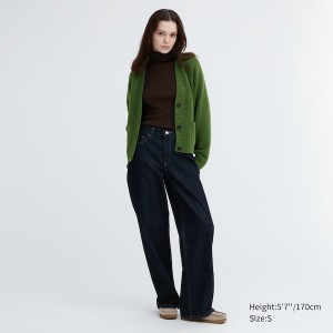 Uniqlo Souffle Yarn Kort Cardigan Dame Grønn | 1065-SYPIG