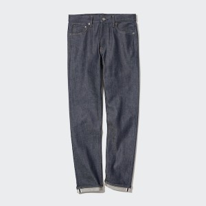 Uniqlo Stretch Selvedge Slim-Fit Jeans Herre Mørke Grå | 3641-MUVKC