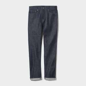 Uniqlo Stretch Selvedge Slim-Fit Jeans Herre Grå | 0893-TVJOW