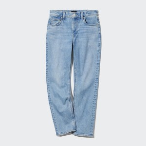 Uniqlo Stretch Slim Rett Jeans Dame Blå | 1076-SGXVI