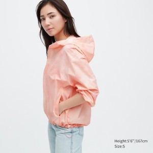 Uniqlo UV Protection Printed Pocketable Parka Dame Rosa | 3612-OJGUR