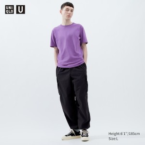 Uniqlo U Brede-Fit Parachute Cargo Bukse Herre Svarte | 1382-CHEVR