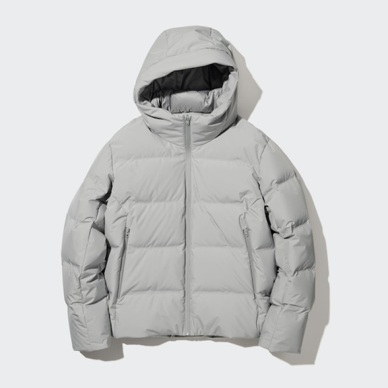 Uniqlo 3D Cut Seamless Down Parka Herre Lyse Grå | 9681-GMRDO