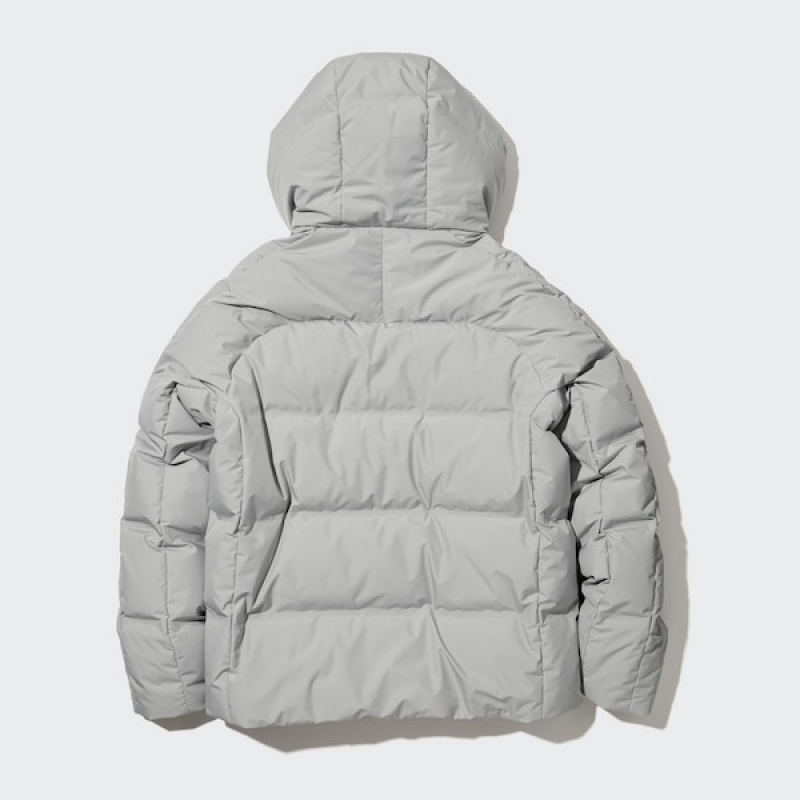 Uniqlo 3D Cut Seamless Down Parka Herre Lyse Grå | 9681-GMRDO