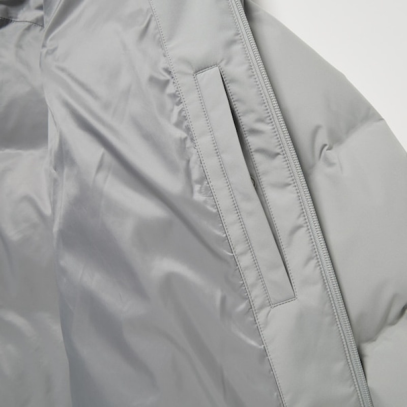 Uniqlo 3D Cut Seamless Down Parka Herre Lyse Grå | 9681-GMRDO