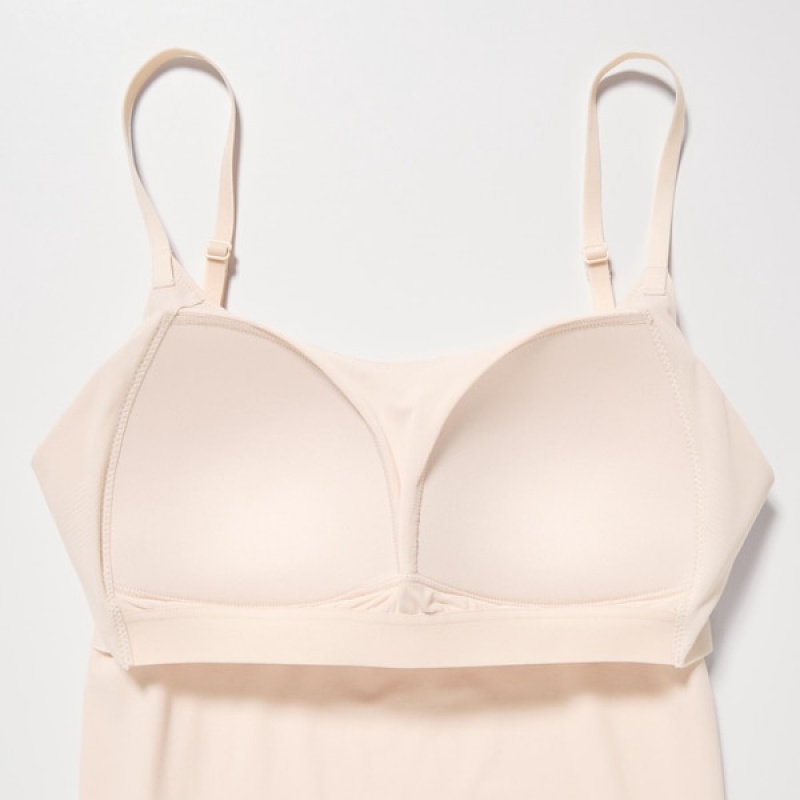 Uniqlo AIRism Camisole Bra Topper Dame Beige | 1694-GLYIW