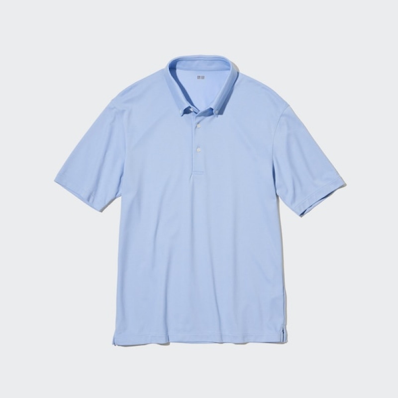 Uniqlo AIRism Pique Kort-Sleeve Polo Skjorte Herre Hvite | 3271-FDXWC