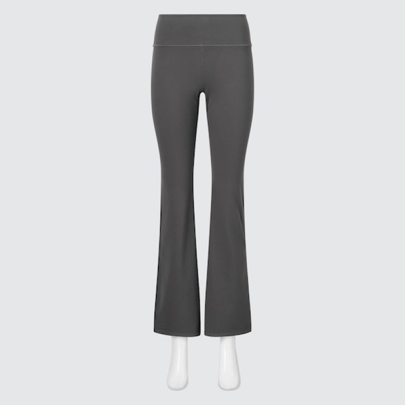 Uniqlo AIRism Soft Flare Leggings Dame Mørke Grå | 2935-XKSPU