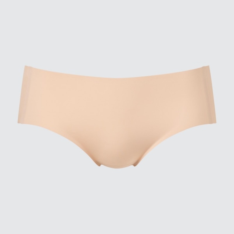 Uniqlo AIRism Ultra Seamless Hiphugger Truser Dame Beige | 3418-DVQKP