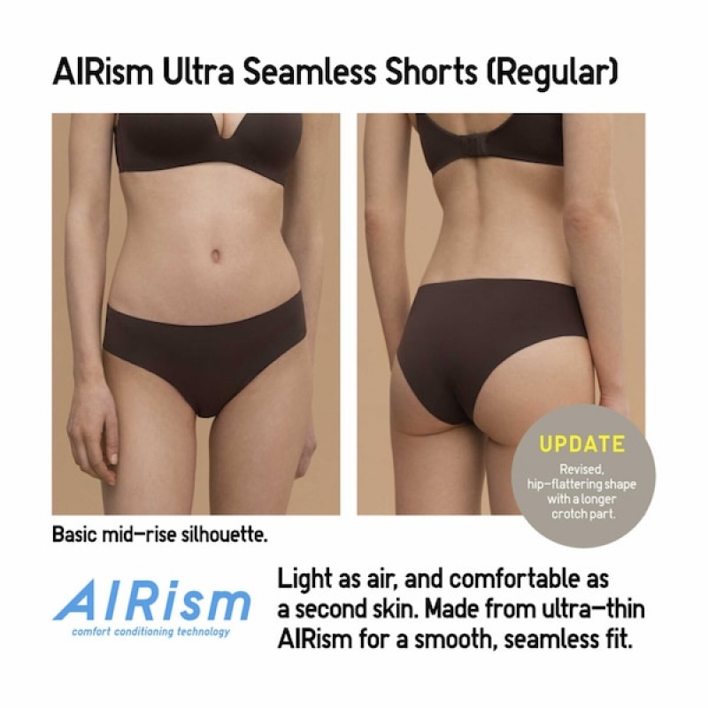 Uniqlo AIRism Ultra Seamless Regular Truser Dame Blå | 3720-KXTIR