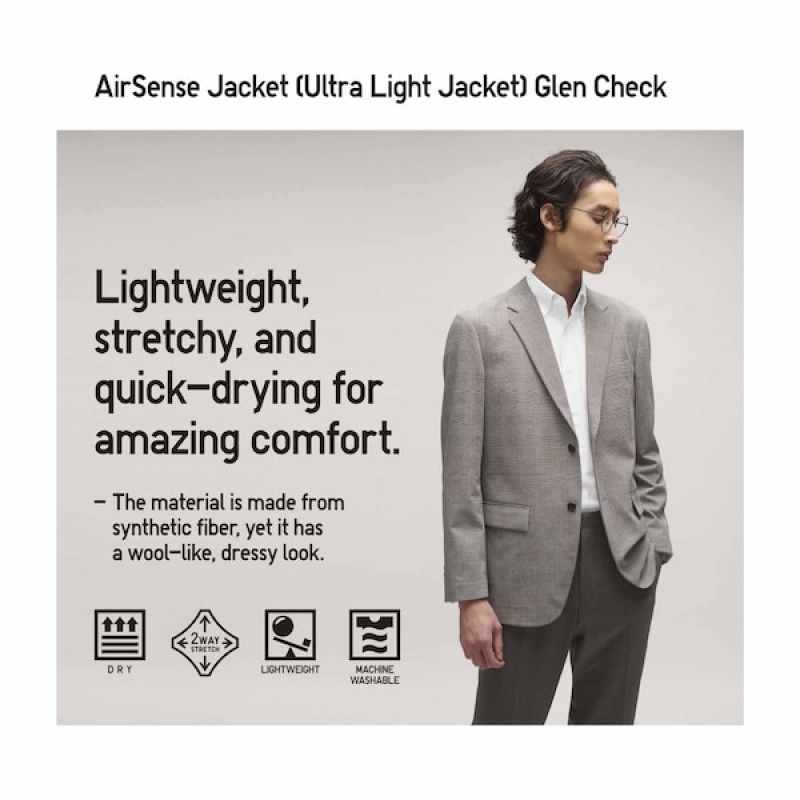 Uniqlo AirSense jackets Herre Grå | UWICDZ-129