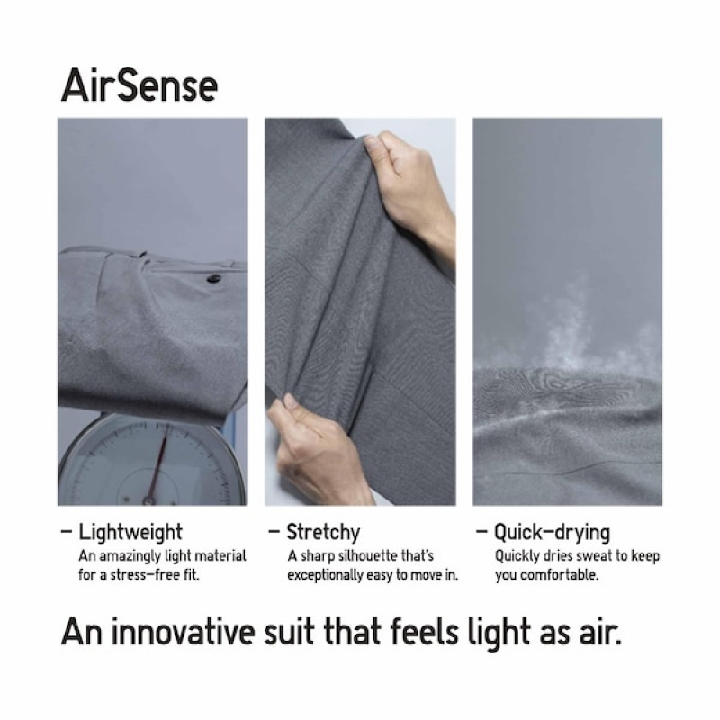 Uniqlo AirSense jackets Herre Grå | UWICDZ-129