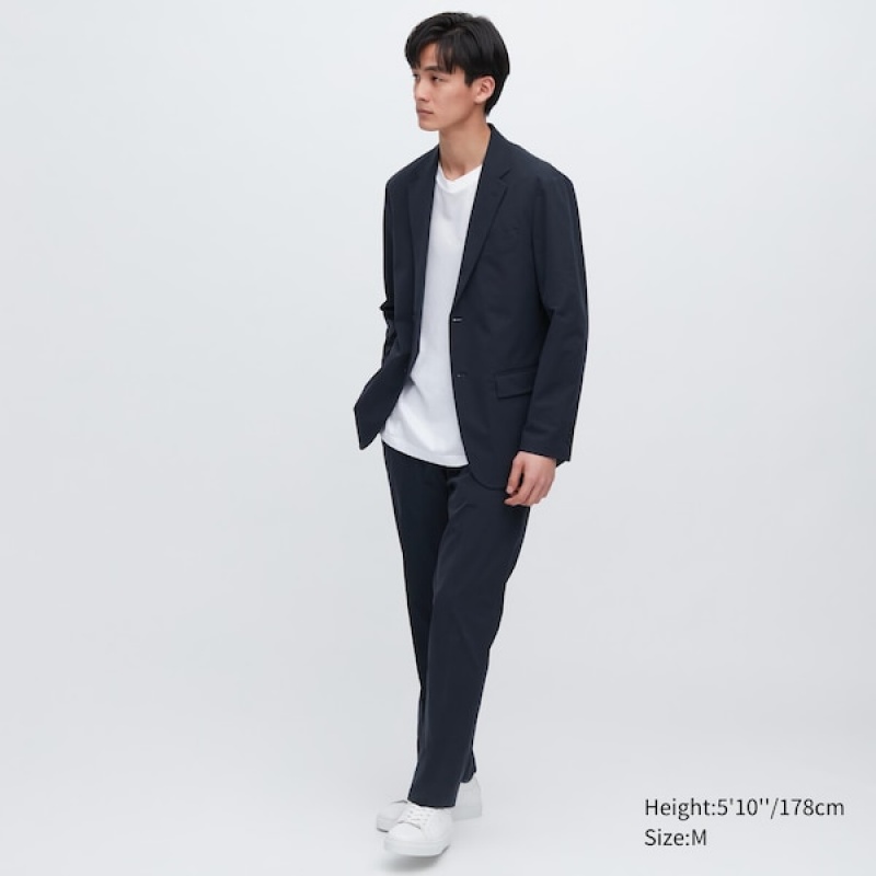 Uniqlo AirSense jackets Herre Marineblå | 3754-ZUAEG