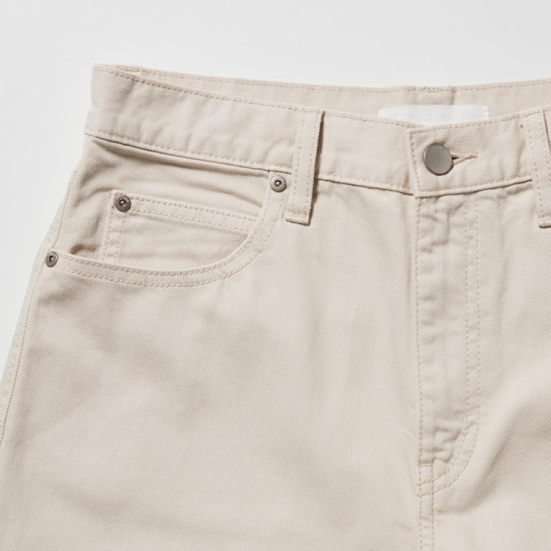 Uniqlo Baggy Jeans Dame Beige | 6293-CRPGS