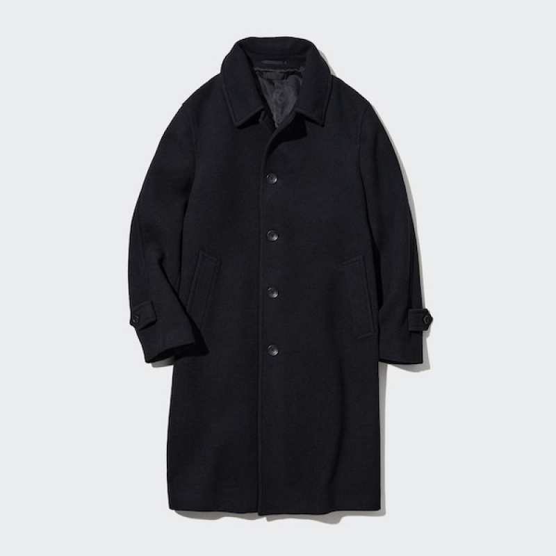 Uniqlo Balmacaan Frakker Herre Marineblå | GYINTX-508