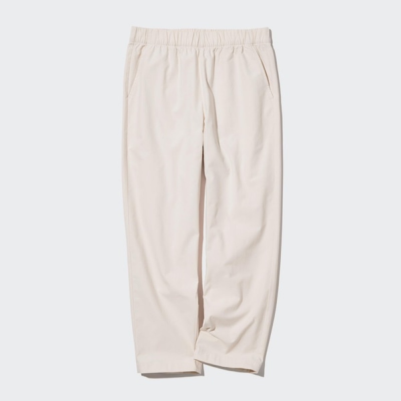 Uniqlo Bomull Relaxed Ankle Bukse Dame Hvite | 2586-UESDW