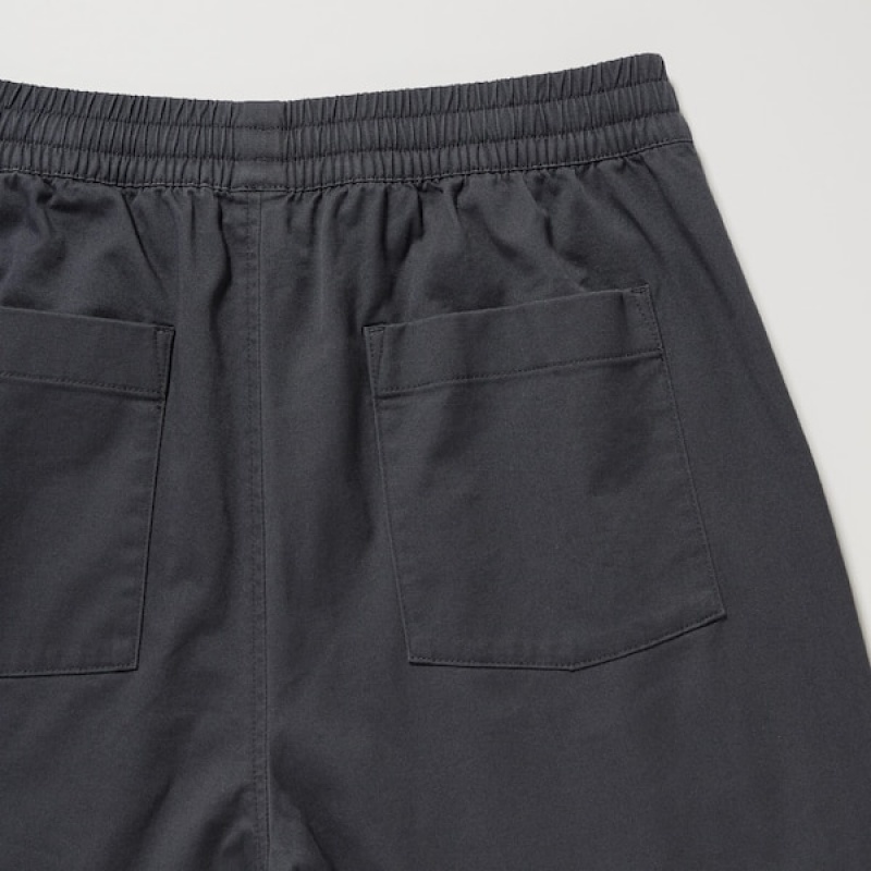 Uniqlo Bomull Relaxed Joggebukser Herre Svarte | 0827-BJLUC