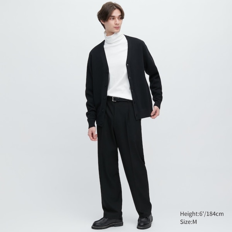 Uniqlo Brushed Bomull Turtleneck Long-Sleeve T-skjorte Herre Hvite | 7430-MFTBR