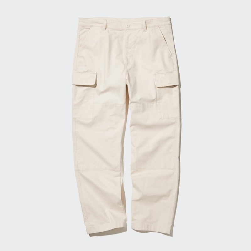 Uniqlo Cargo Bukse Herre Hvite | 8143-WNCIS