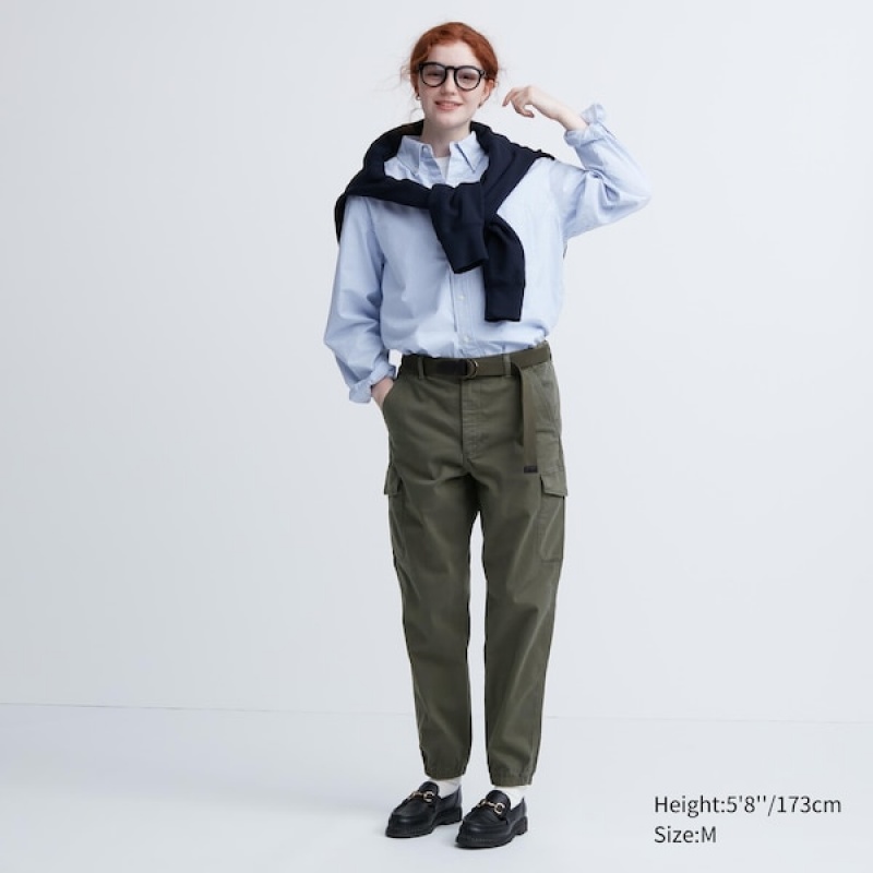 Uniqlo Cargo Joggebukser Dame Grønn | 9850-OPWFD