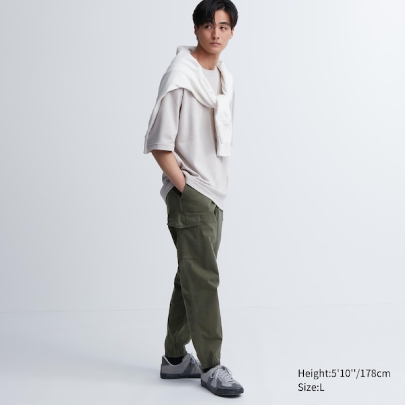 Uniqlo Cargo Joggebukser Herre Grønn | 7841-OUCAG