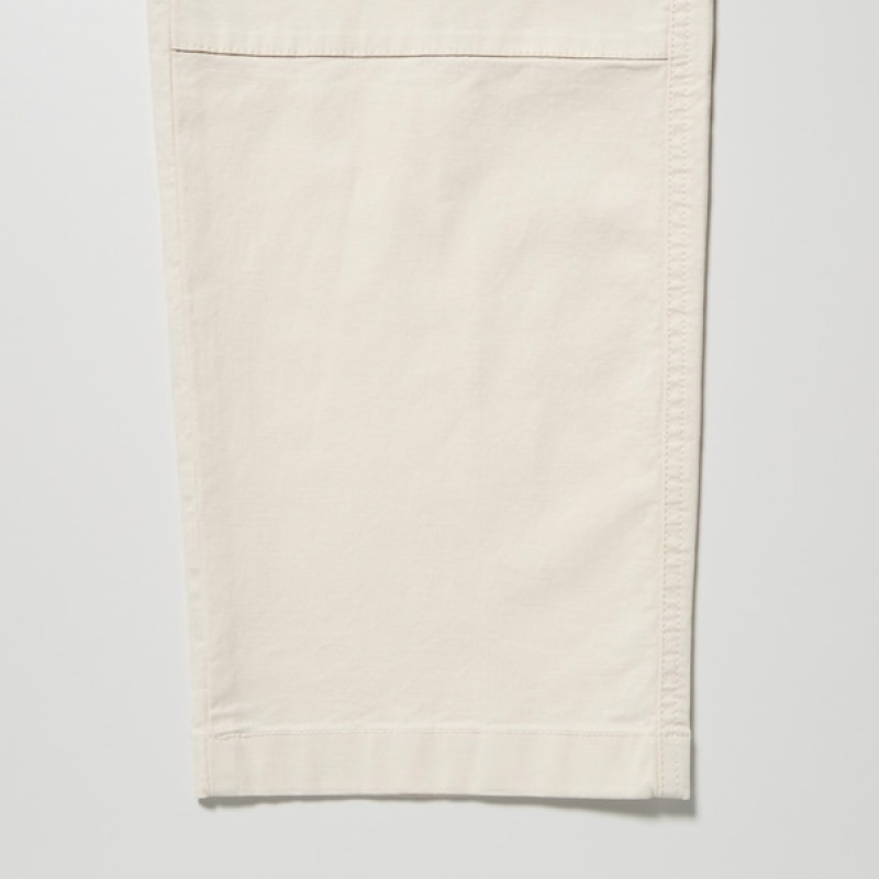 Uniqlo Cargo Utility Arbeids Bukse Herre Hvite | 5147-TWJYP