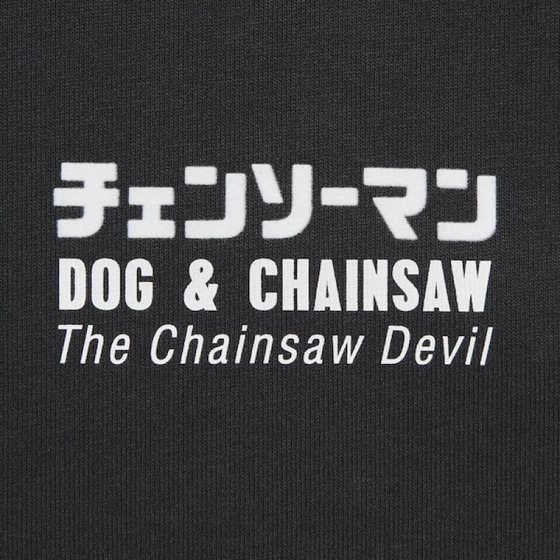 Uniqlo Chainsaw Man × Kosuke Kawamura UT T-skjorte Herre Mørke Grå | 9873-GPIWH