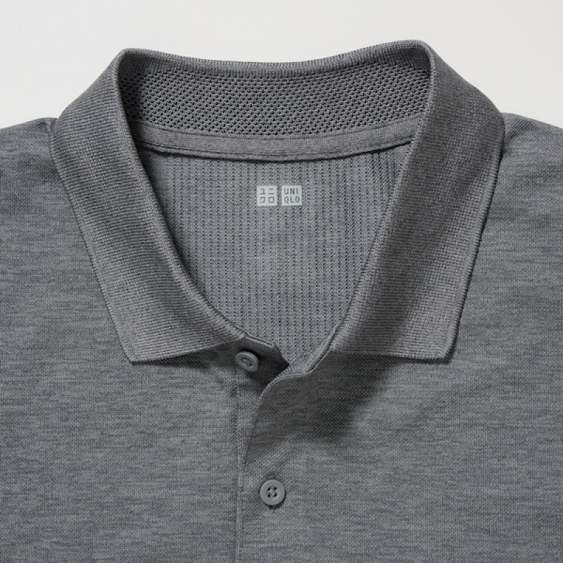 Uniqlo DRY-EX Polo Skjorte Herre Grå | 7158-VDTJC