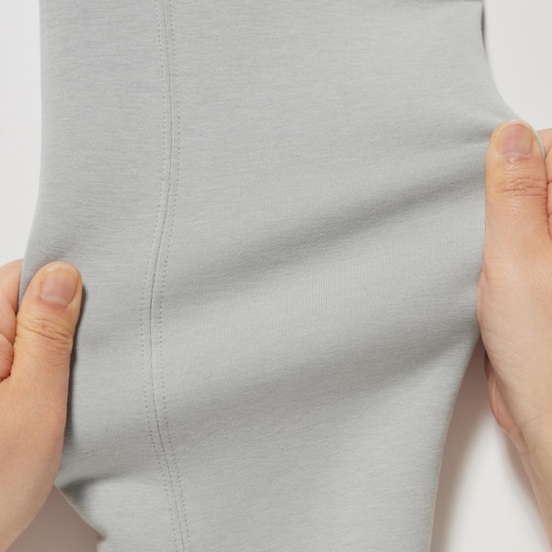 Uniqlo Dry Stretch Sweat Long-Sleeve Full-Zip Hettegenser Herre Grå | 7081-MFWEJ