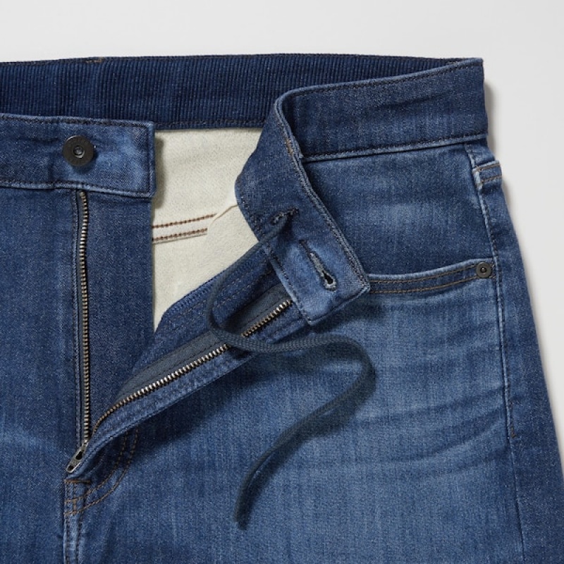 Uniqlo EZY Ultra Stretch Jeans Dame Blå | 1593-IURKB