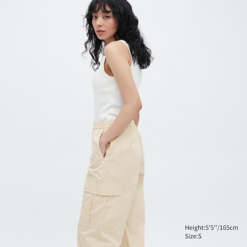 Uniqlo Easy Cargo Bukse Dame Beige | 1764-PNXVD