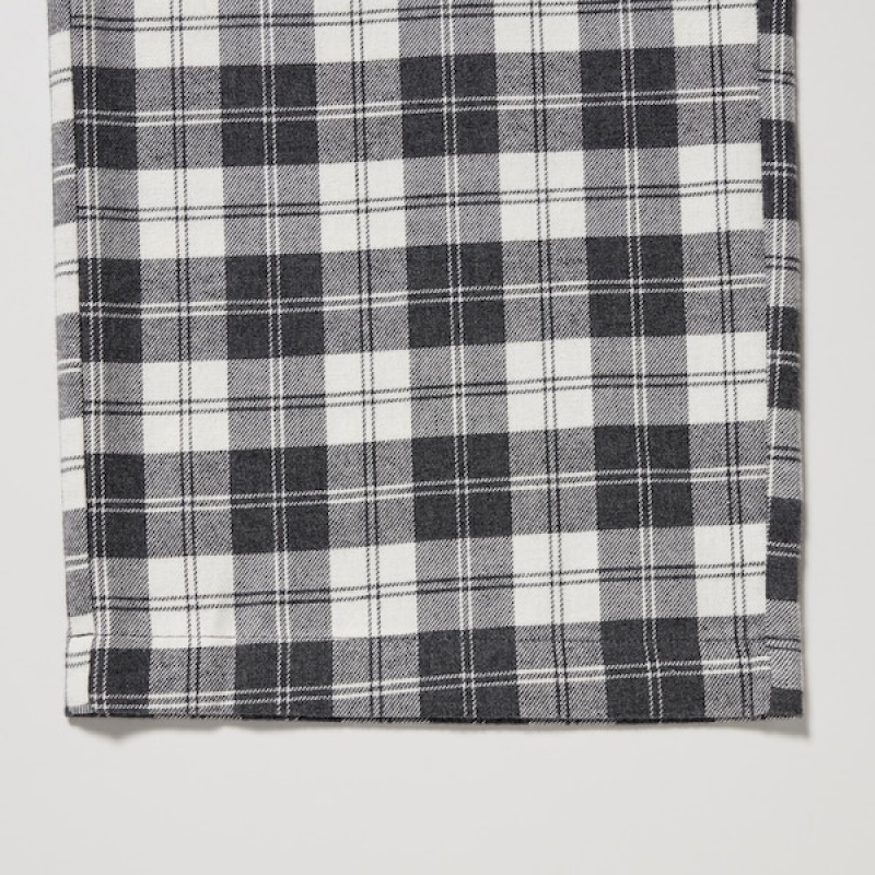 Uniqlo Flannel Bukse Dame Hvite | 4387-BDAOZ