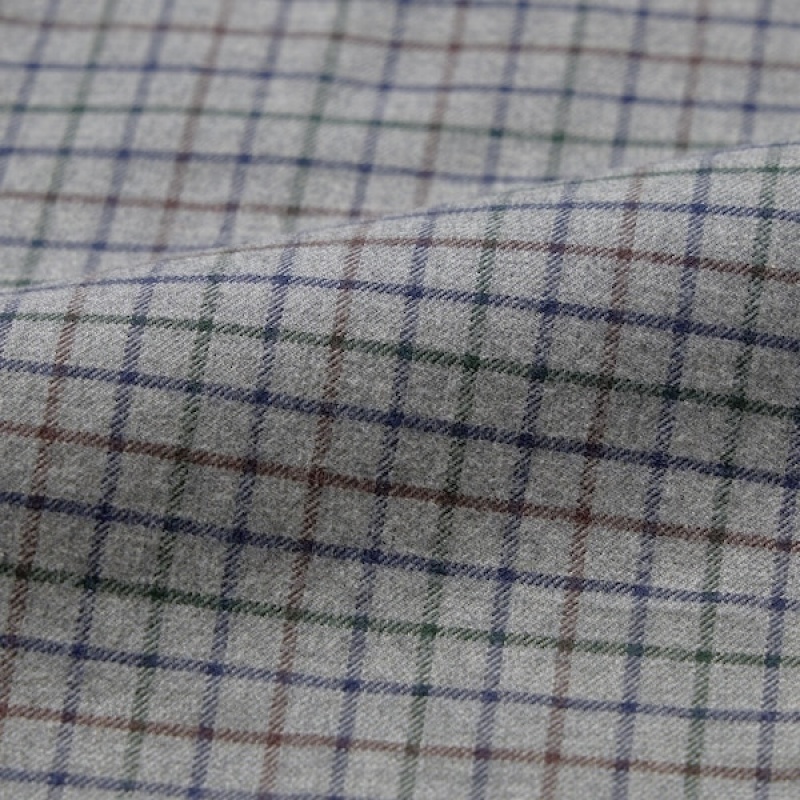 Uniqlo Flannel Checked Long-Sleeve Skjorte Herre Grå | 0946-RNQYU