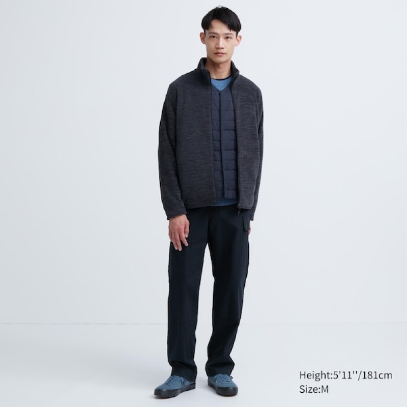 Uniqlo Fleece Full-Zip Long-Sleeve jackets Herre Marineblå | CMSYUB-258