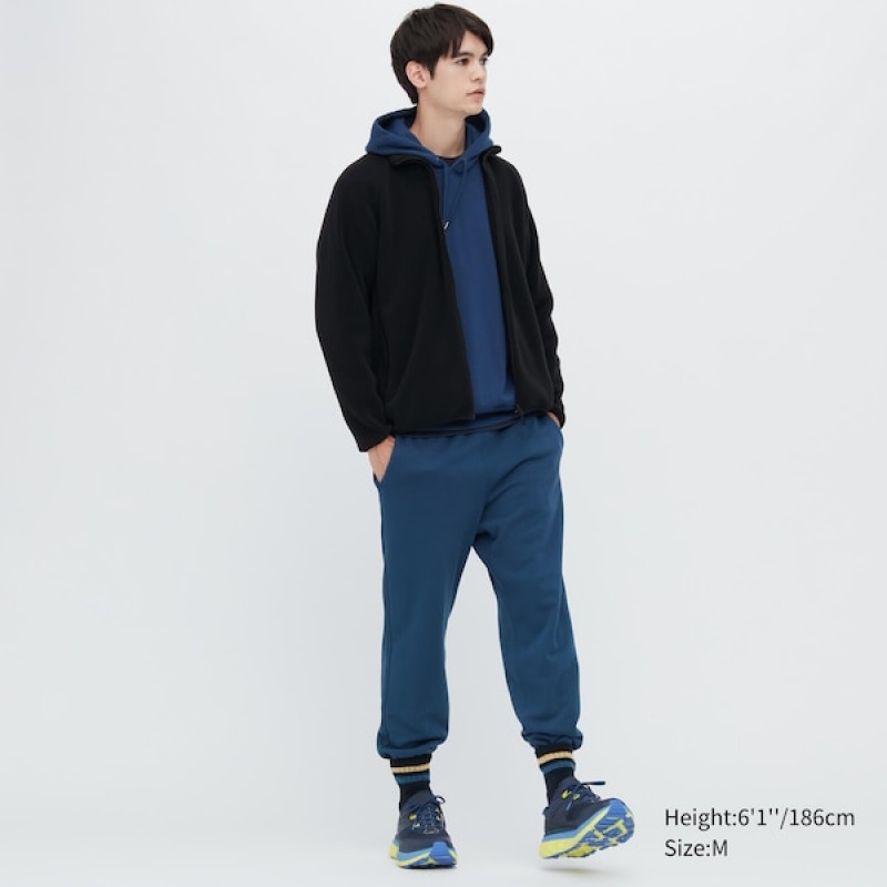 Uniqlo Fleece Long-Sleeve Full-Zip jackets Herre Marineblå | QUYDKR-304