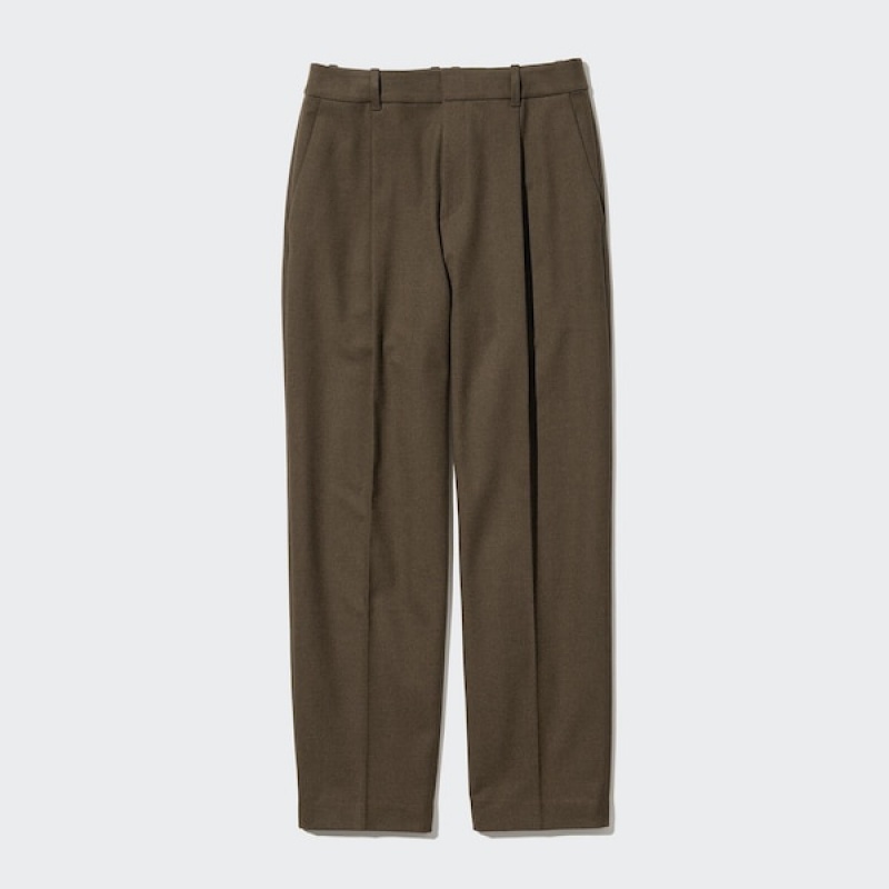 Uniqlo HEATTECH Plissert Tapered Bukse Dame Olivengrønne | 3896-PALXG