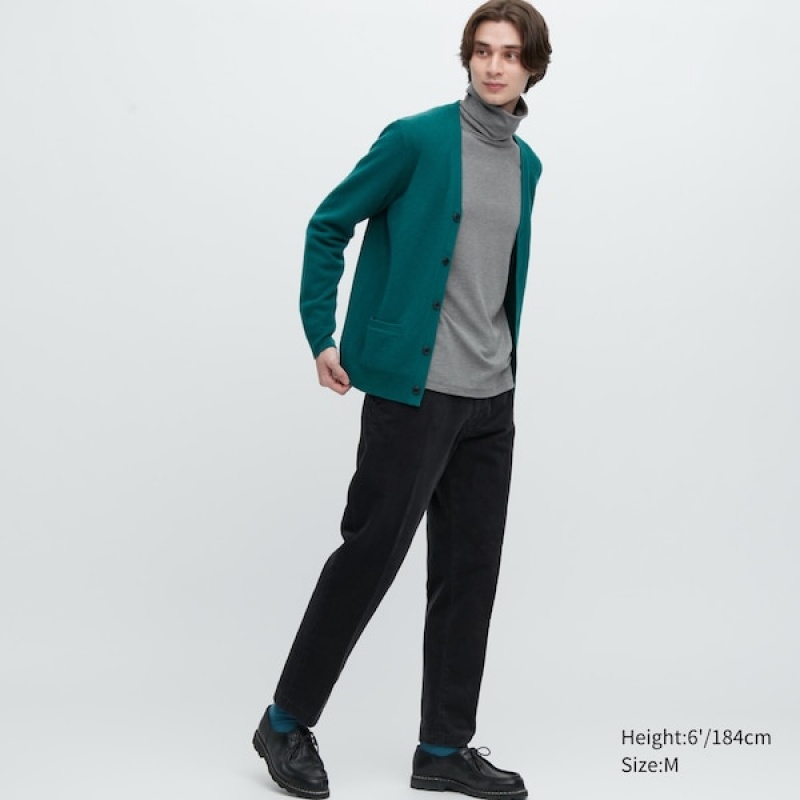 Uniqlo HEATTECH Ultra Warm Turtleneck Long-Sleeve T-skjorte Herre Grå | 8430-YEWNI