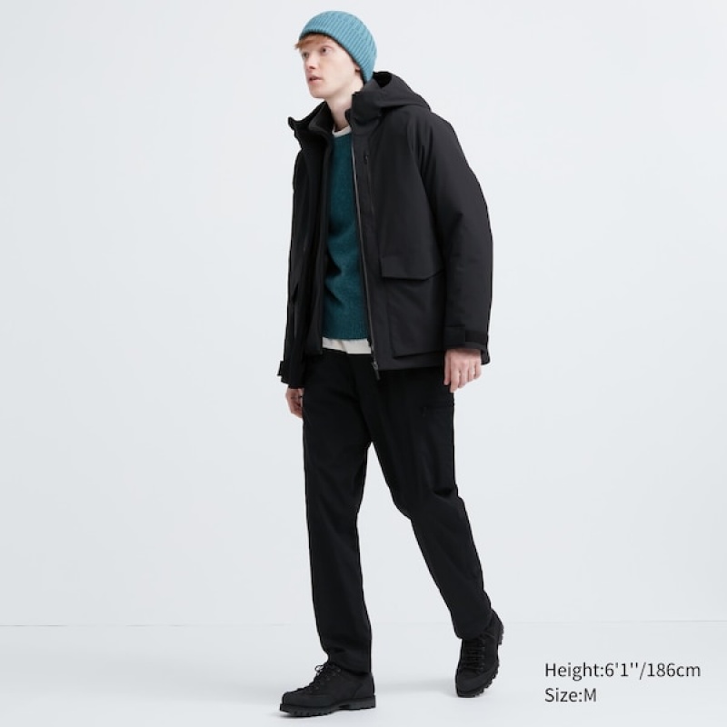 Uniqlo Hybrid Down Parka Herre Svarte | SXCLOV-874