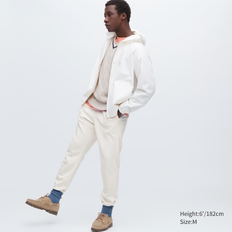 Uniqlo Joggebukser Herre Hvite | 8419-PWHYB