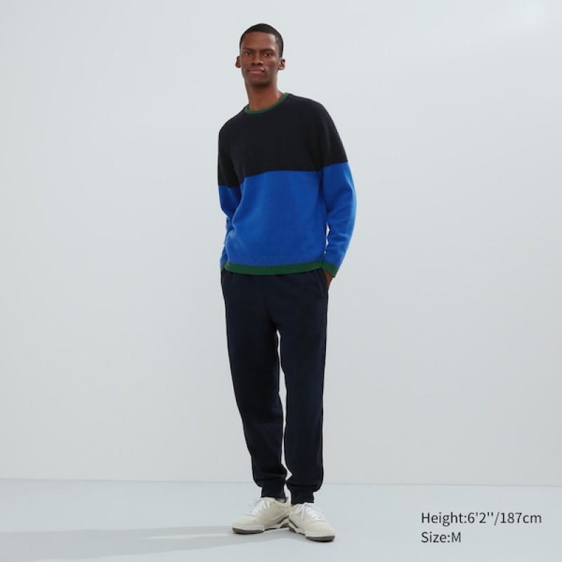 Uniqlo Joggebukser Herre Marineblå | 8924-TRLZU