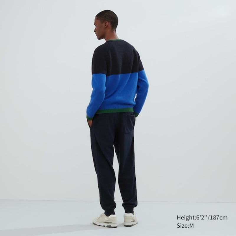 Uniqlo Joggebukser Herre Marineblå | 8924-TRLZU